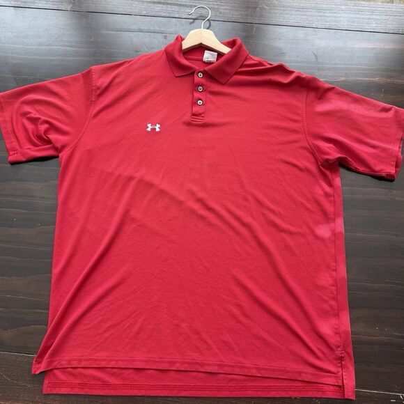Size XL - Red Under Armour Polo Shirt for Men - Picture 4 of 4